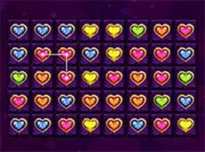 Hearts Gems Connect Puzzle Game